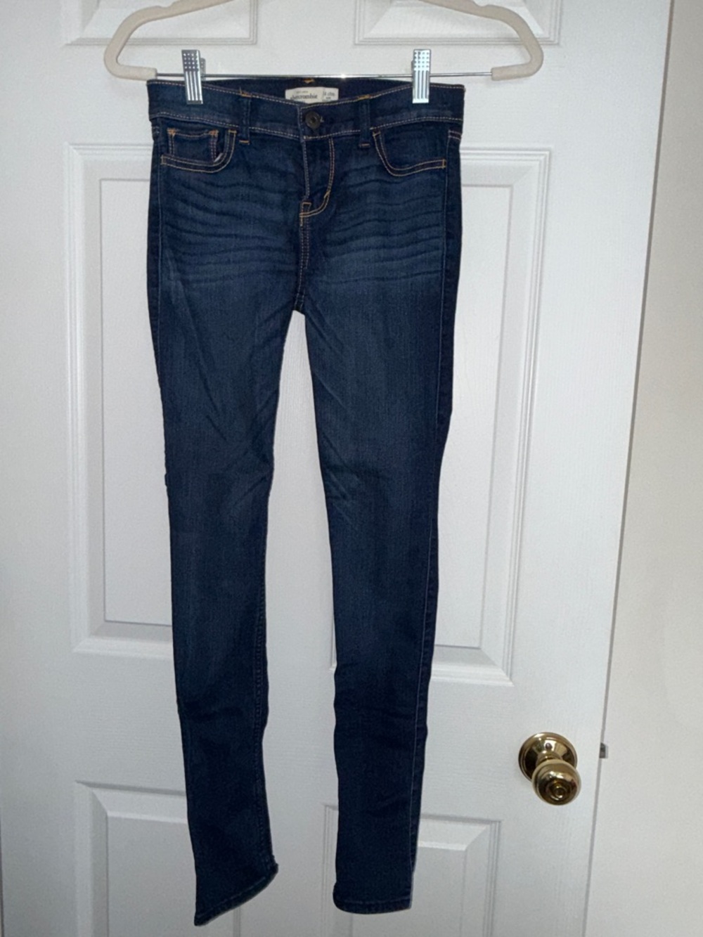 abercrombie kids Dark Blue Skinny Jeans in Slim